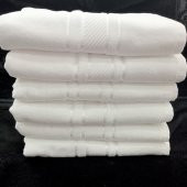 FİESTA ORİENT BORDÜR BEYAZ HAVLU SETİ 6 ADET 50 X 90 CM EBATİNDADİR - 1