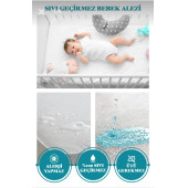 Bebek çocuk yatak alezi 70 x 140 cm Bebek Yataği Beşik Alezi Çoçuk Alezi Çoçuk Yatak Koruyucu Çarşaf Alez - 4