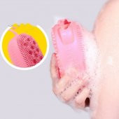 Süngerli Silikon Duş Fırçası - Peeling Banyo Kesesi - 4