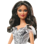 Orjinal Barbie 2021 Mutlu Yıllar Bebeği Esmer Barbie Yılbaşı Bebeği GXL20 - 3