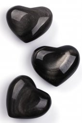 Rainbow Obsidyen Doğal Taş Kalp - 1