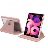 Apple iPad 10.2 2021 (9.Nesil) Kılıf Kalem Bölmeli Dönebilen Standlı Silikon - 7