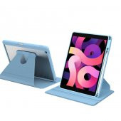 Apple iPad 10.2 2021 (9.Nesil) Kılıf Kalem Bölmeli Dönebilen Standlı Silikon - 8