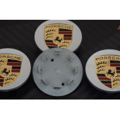 Porsche Orjinal Jant Göbeği Kapak Seti 65mm - 6