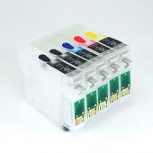 Epson T0711x2-T0714 Uyumlu Kolay Dolan Kartuş - 5 Renk - 1