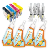 Brother LC37, LC57 Uyumlu Kartuş Dolum Seti - 4 Renk thumbnail 1