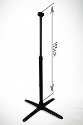 Çok Amaçlı Lüx Alüminyum Çelik Stand Isıtıcı Ayak Teleskopik Ayarlamalı 155cm - 1