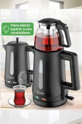 Cam Demlik Çay Makinesi Su Isıtıcı Çaycı Kiwi KTM-2907 2200W - 1