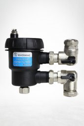 Rivermag Manyetik Kombi Filtresi 3/4 Pirinç Çelik Metal Vanalı Tam Geçiş Kireç Önleyici - 1