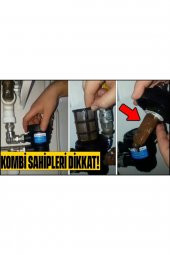 Rivermag Manyetik Kombi Filtresi 3/4 Pirinç Çelik Metal Vanalı Tam Geçiş Kireç Önleyici - 3