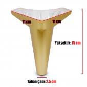 Mobilya Kanepe Sehpa Puf Koltuk Ayağı Altın Baza Ayak 15 cm thumbnail 3