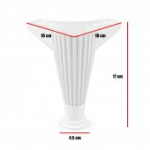 Mobilya Kanepe Koltuk Ünite Puf Ayağı  Beyaz Baza Ayak 17 cm - 3