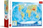 Puzzle Large Physcial Map Of The World 4000 Parça - 2