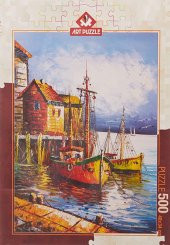 Turuncu Liman 500 Parça Puzzle - 1
