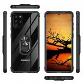 Samsung Galaxy Note 20 Kılıf Kenar Korumalı Antişok Yüzüklü Kapak - 8