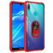 Huawei Y7 Prime 2019 Kılıf Kenar Korumalı Antişok Yüzüklü Kapak - 2