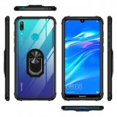 Huawei Y7 Prime 2019 Kılıf Kenar Korumalı Antişok Yüzüklü Kapak - 7
