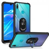 Huawei Y7 Prime 2019 Kılıf Kenar Korumalı Antişok Yüzüklü Kapak - 8