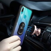Huawei Y7 Prime 2019 Kılıf Kenar Korumalı Antişok Yüzüklü Kapak - 9