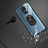 Xiaomi Redmi Note 9 Kılıf Kenar Korumalı Antişok Yüzüklü Kapak - 10