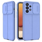 Gpack Samsung Galaxy A13 4G Kılıf Kamera Sürgülü Deri Dokulu Mat Silikon - 7