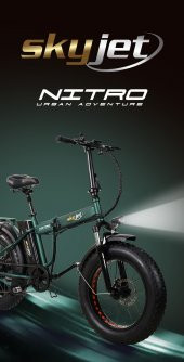 Skyjet Nitro 20 Jant 6 Vites Katlanabilir Elektrikli Bisiklet Yeşil - 3
