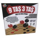 Ahşap 9 Taş 3 Taş Akıl Zeka ve Strateji Oyunu - 1