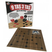 Ahşap 9 Taş 3 Taş Akıl Zeka ve Strateji Oyunu - 3