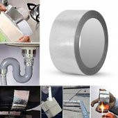 Alüminyum Folyo Bant 48 mm x 15 Mt Sızdırmaz Takviyeli Yanmaz Soba Borusu Bandı - 2