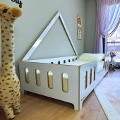 Grozny Montessori Yatak 100 Mdf Bebek ve Çocuk Karyola - 5