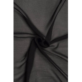 Siyah Multi Şifon Kumaş Elbiselik Kumaş 4 Metre - 1