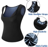 GD GOLDOREMİ Unisex Termal Sauna Atlet Etkili Terleme Atleti İnce Kumaş Atlet - 4