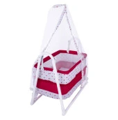 Chubby Baby Lüks Sallanır Tüllü Portatif Sepet Beşik Kırmızı thumbnail 1
