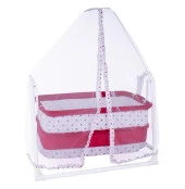 Chubby Baby Lüks Sallanır Tüllü Portatif Sepet Beşik Kırmızı thumbnail 3