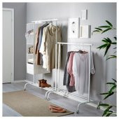 Ayaklı Askılık 111x126/175 cm MeridyenDukkan Dilsiz Uşak Beyaz Renk Ayaklı Elbise Askılığı Metal thumbnail 3