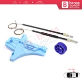 VW Polo Vento MK5 6R 6C  2009-2022 4/5 Kapı 6R4839462 İçin Elektrikli Arka Sağ Cam Kriko Tamir Seti - 4