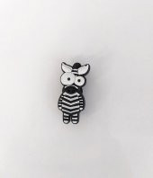 1 Adet Silikon Zebra Tekli Terlik Süsü Aksesuar - 1