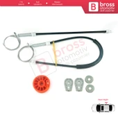 Peugeot 307 3B 2003-2009 Cabriolet Convertible 922497 İçin Elektrikli Arka Sağ Cam Kriko Tamir Seti thumbnail 1