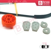 Peugeot 307 3B 2003-2009 Cabriolet Convertible 922497 İçin Elektrikli Arka Sağ Cam Kriko Tamir Seti thumbnail 5