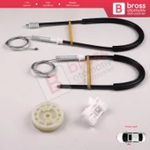 Peugeot 306 1992-2003 4/5 Kapı Hatchback Sedan SW 9221C2 İçin Elektrikli Ön Sol Cam Kriko Tamir Seti - 5