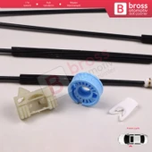 Peugeot 307 2003-2009 2-Kapı Cabrio Convertible 9221W0 İçin Elektrikli Ön Sol Cam Kriko Tamir Seti thumbnail 5