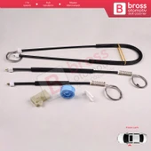 Peugeot 307 2003-2009 2-Kapı Cabrio Convertible 9221W0 İçin Elektrikli Ön Sol Cam Kriko Tamir Seti thumbnail 3