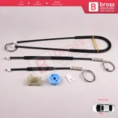 Peugeot 307 2003-2009 2-Kapı Cabrio Convertible 9221W0 İçin Elektrikli Ön Sol Cam Kriko Tamir Seti thumbnail 2