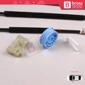 Peugeot 307 2003-2009 2-Kapı Cabrio Convertible 9221W0 İçin Elektrikli Ön Sol Cam Kriko Tamir Seti thumbnail 4