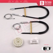 Peugeot 306 1992-2003 4/5 Kapı Hatchback Sedan SW 9221C2 İçin Elektrikli Ön Sol Cam Kriko Tamir Seti - 2