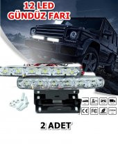 NKTGROUP Drl Gündüz Farı Ledi 6 Led 18w Su Geçirmez Tek Renk 2 ADET - 1