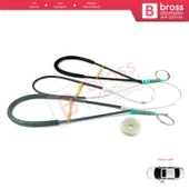 Peugeot 306 Phase 2/3 1997-2002 Cabrio Convertible 922285 İçin Elektrikli Sol Cam Kriko Tamir Seti thumbnail 3