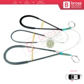 Peugeot 306 Phase 2/3 1997-2002 Cabrio Convertible 922285 İçin Elektrikli Sol Cam Kriko Tamir Seti thumbnail 1