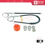 Peugeot 307 3B 2003-2009 Cabriolet Convertible 922393 İçin Elektrikli Arka Sol Cam Kriko Tamir Seti thumbnail 2