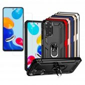 Xiaomi Redmi Note 11s Kılıf Vega Yüzüklü Standlı + Ekran Koruyucu Nano - 1